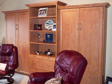 Single Murphy Bed with Raised Panel door style
