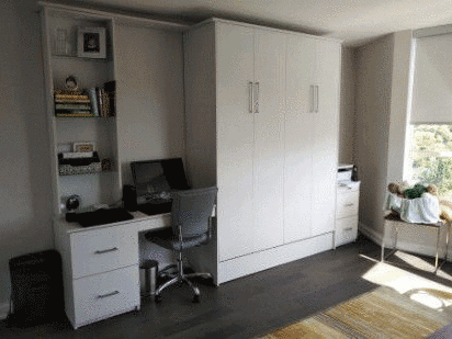 Queen Murphy Bed with Side Desk