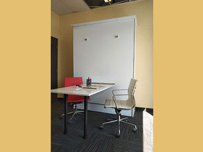 Queen-size Murphy Bed with conference style table